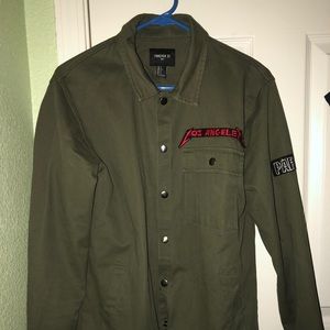 Forever 21 cargo jacket with city patches